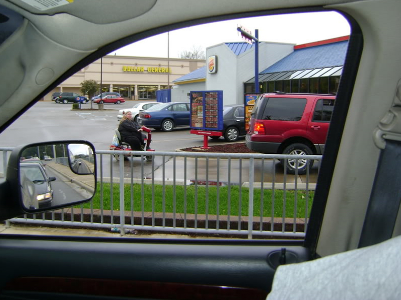 Illustration for article titled Hoveround-Bound Obese Woman Takes Trip To BK Drive-Thru
